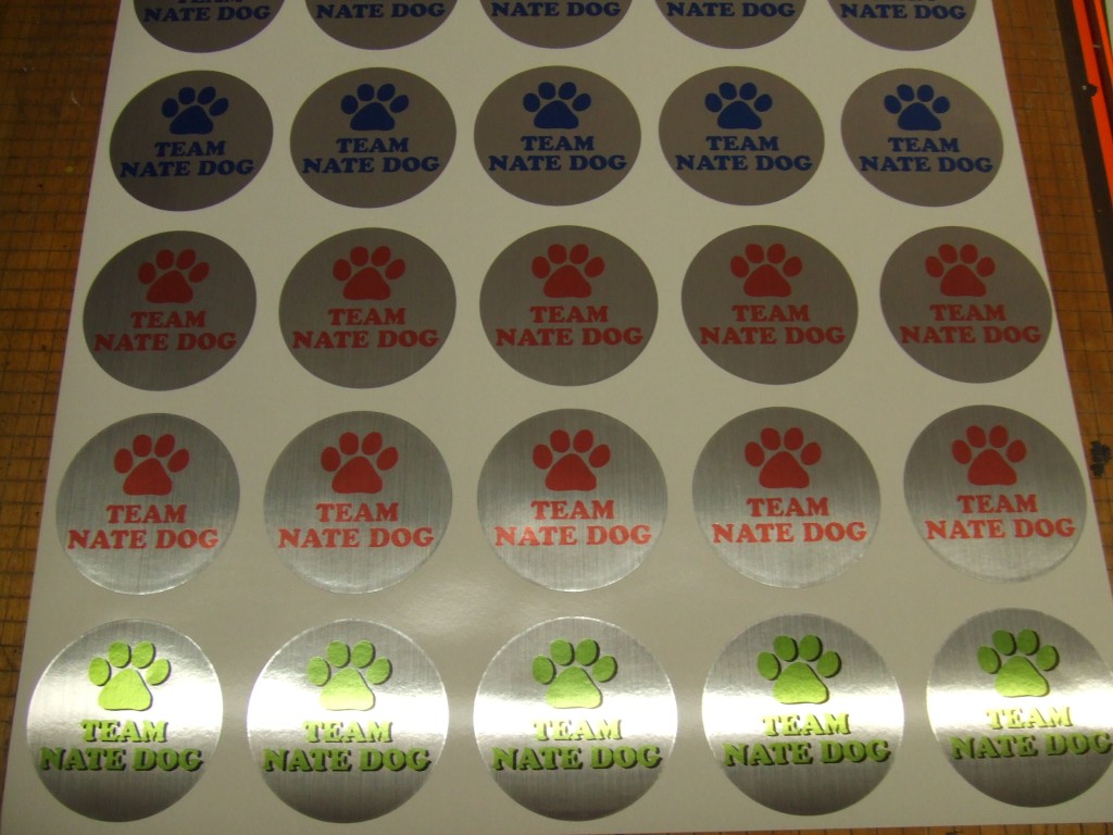 CUSTOM BRUSHED ALUMINUM DECALS and STICKERS